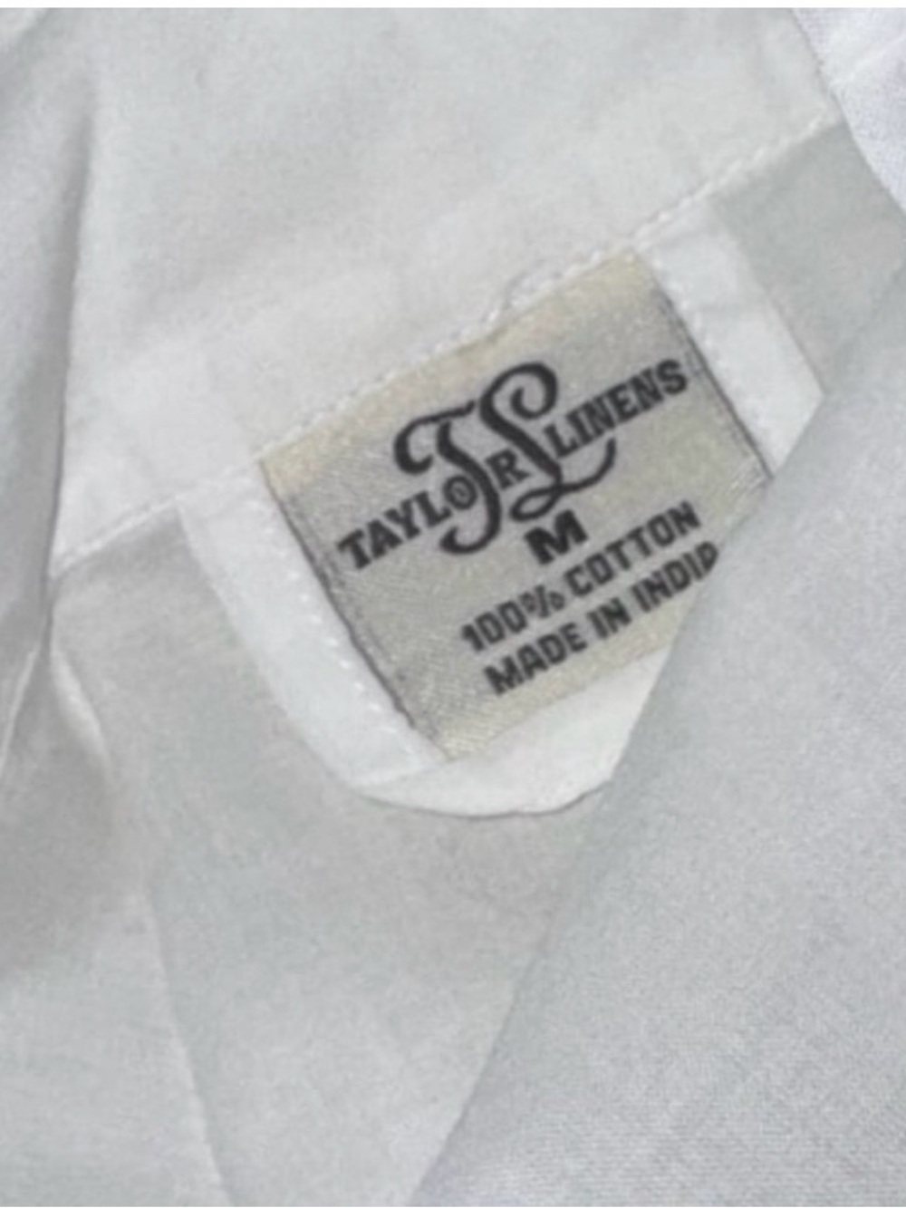 Taylor Linens Cotton White Ruffled Pajama Set Small - Picture 5 of 9